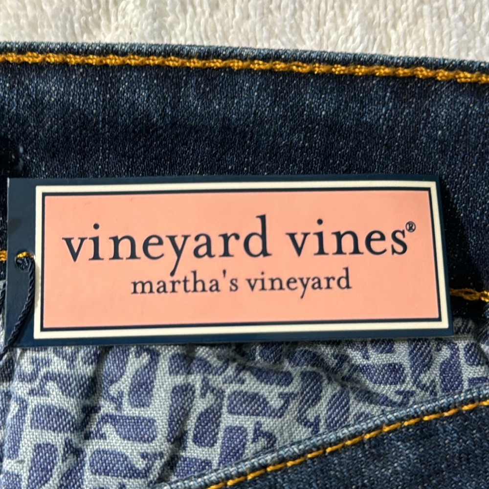 Vineyard Vines Dark & Stormy Blue Denim Skirt Size 12 - Picture 8 of 12